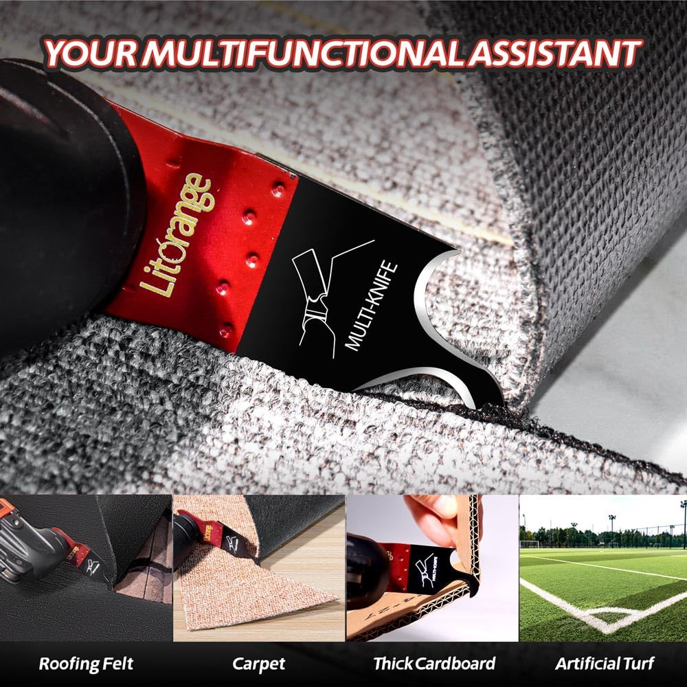 Extended Hook Blade for Oscillating Tool 5 Pack Multi-Tool Hook Knife