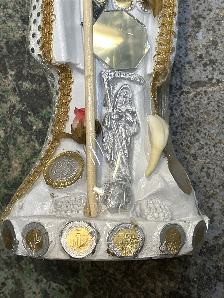 Santa Muerte Statue 12in White