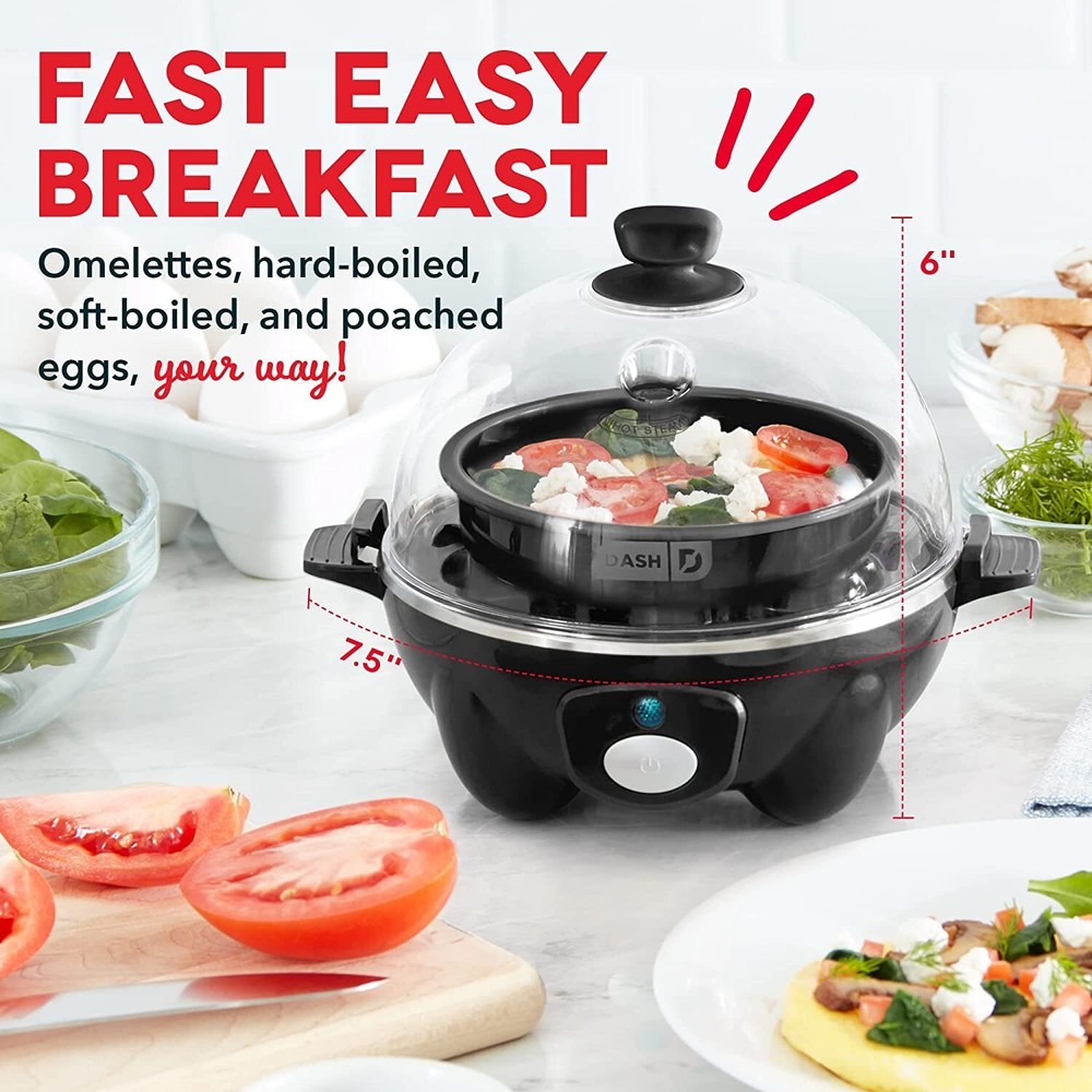 DASH Rapid Egg Cooker: Scrambled Eggs, or Omelets with Auto Shut Off Feature