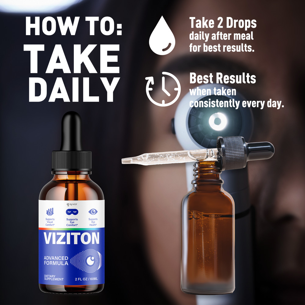 (3 Pack) Viziton Drops Enhance Vision, Support Healthy Eye Function 90 Servings