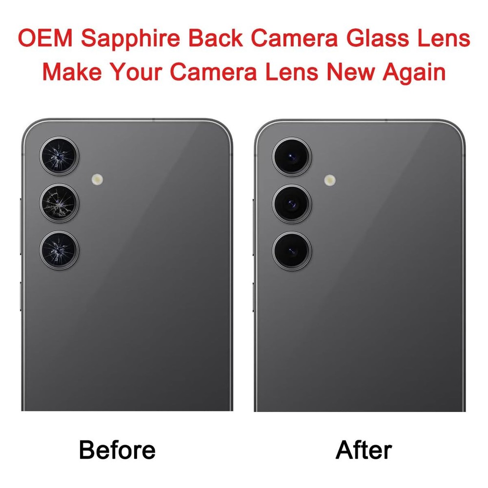 Perzework 2 Sets Rear Back Camera Lens Glass Galaxy S24 FE, FE