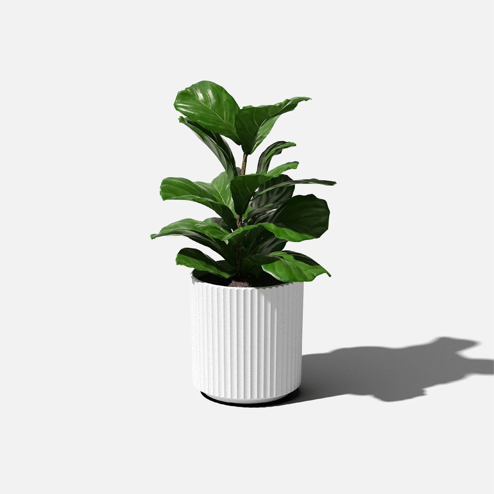 Sunside by Veradek 12" Ripple White Planter