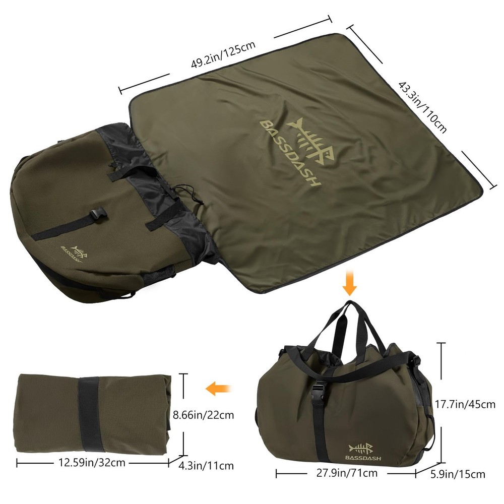 Wader Bag Foldable with Changing Mat Shoulder Strap Handles Mesh Boot Storage...