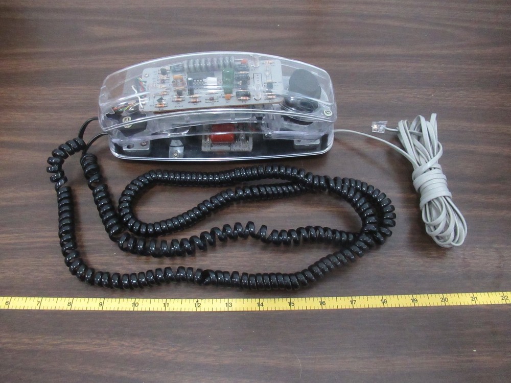 Vintage Clear Transparent telephone NOT TESTED