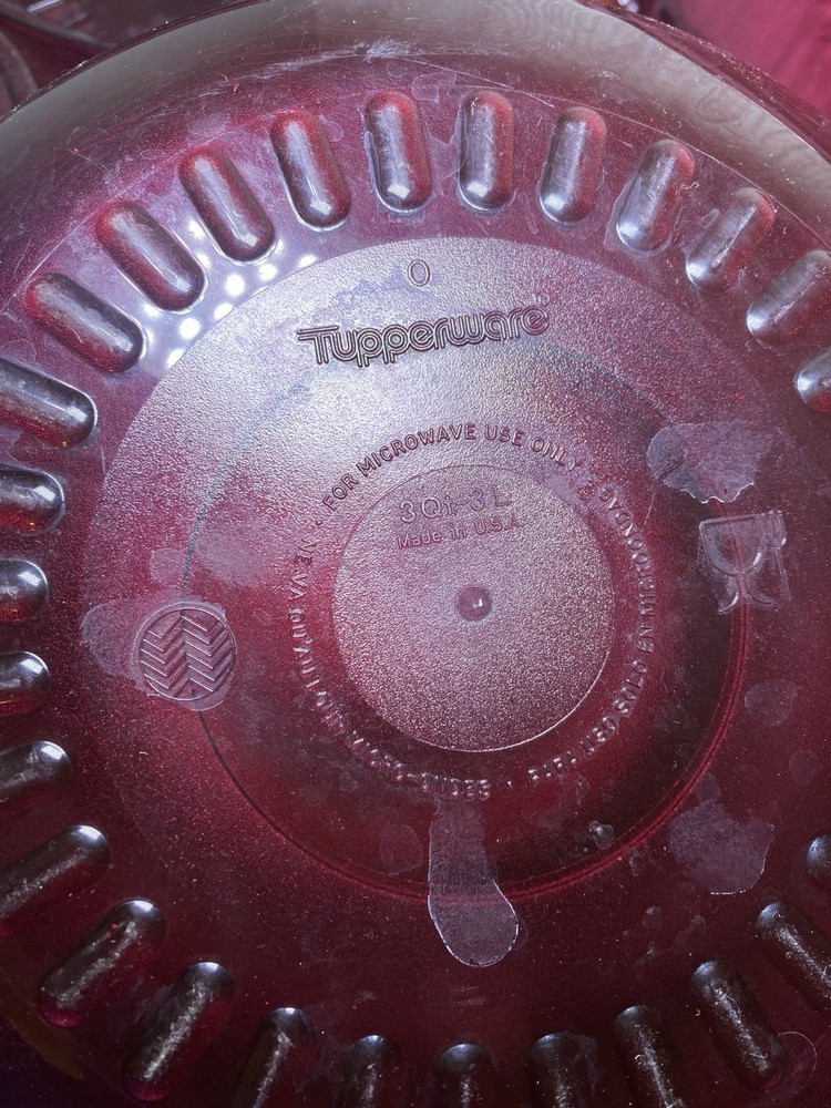 Tupperware TupperWave Stack Cooker Microwave Steamer 5 Pieces Cranberry