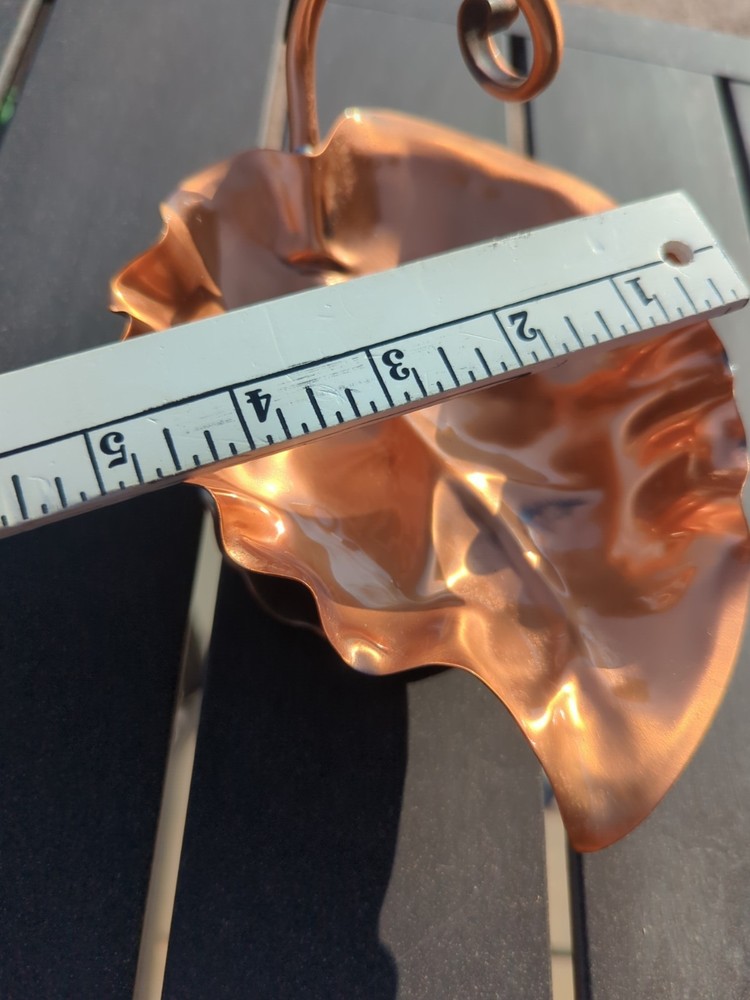 Unique Stylish Vintage Gregorian Copper Leaf Dish Candy Dish
