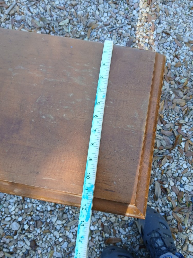 Vintage Solid Maple Single Drawer Nightstand Lion Handle Hardware