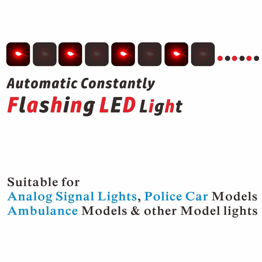 25PCS Pre-Wired Micro Blinking Leds(Light Mode: Flashing Red Light) 0805 SMD Led