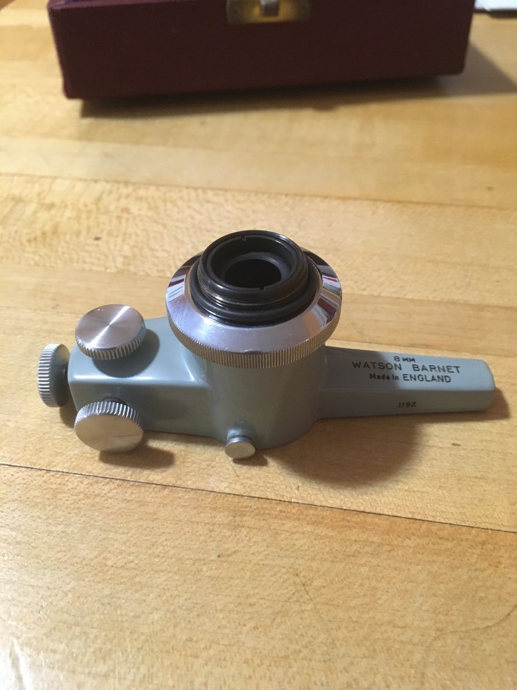 Watson Barnet 8mm Interferometer Microscope Objective plus holder
