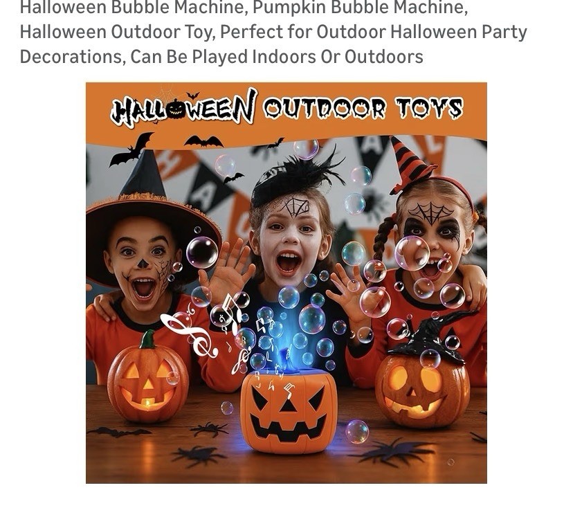 Pumpkin Bubble Maker