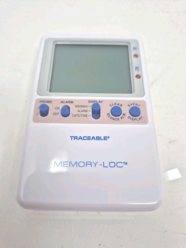 TRACEABLE 6444 Digital Therm, Memory-Loc Datalogging Thermometer 33HP75