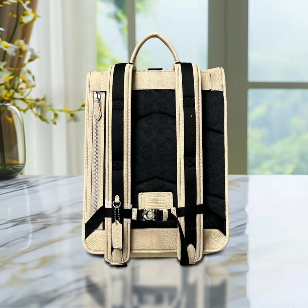 COACH CJ834 Beck Roll Top Backpack white