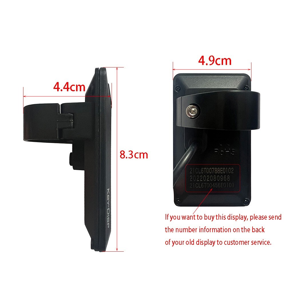 KD21C LCD Multi-function Display Waterproof Connector E-bike Scooter Parts