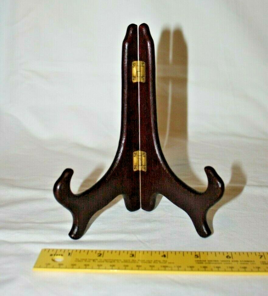 7" Hinged Rosewood Finish Display Easel