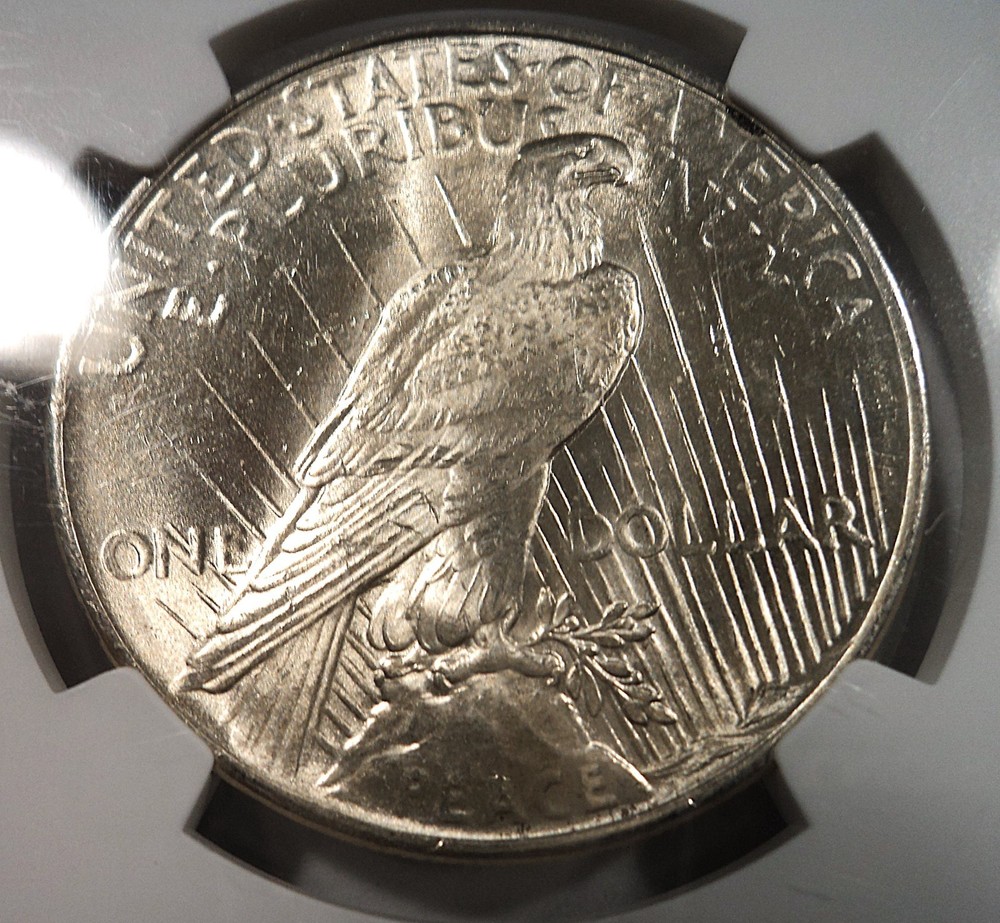 1924 NGC MS63 Peace Silver Dollar 90%