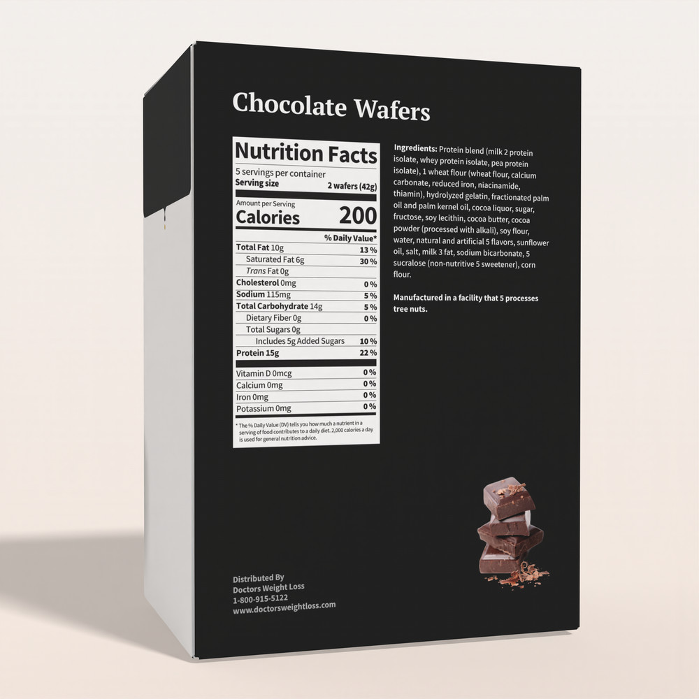 ProtiWise Chocolate Protein Wafers 5ct High Protein Diet Snack