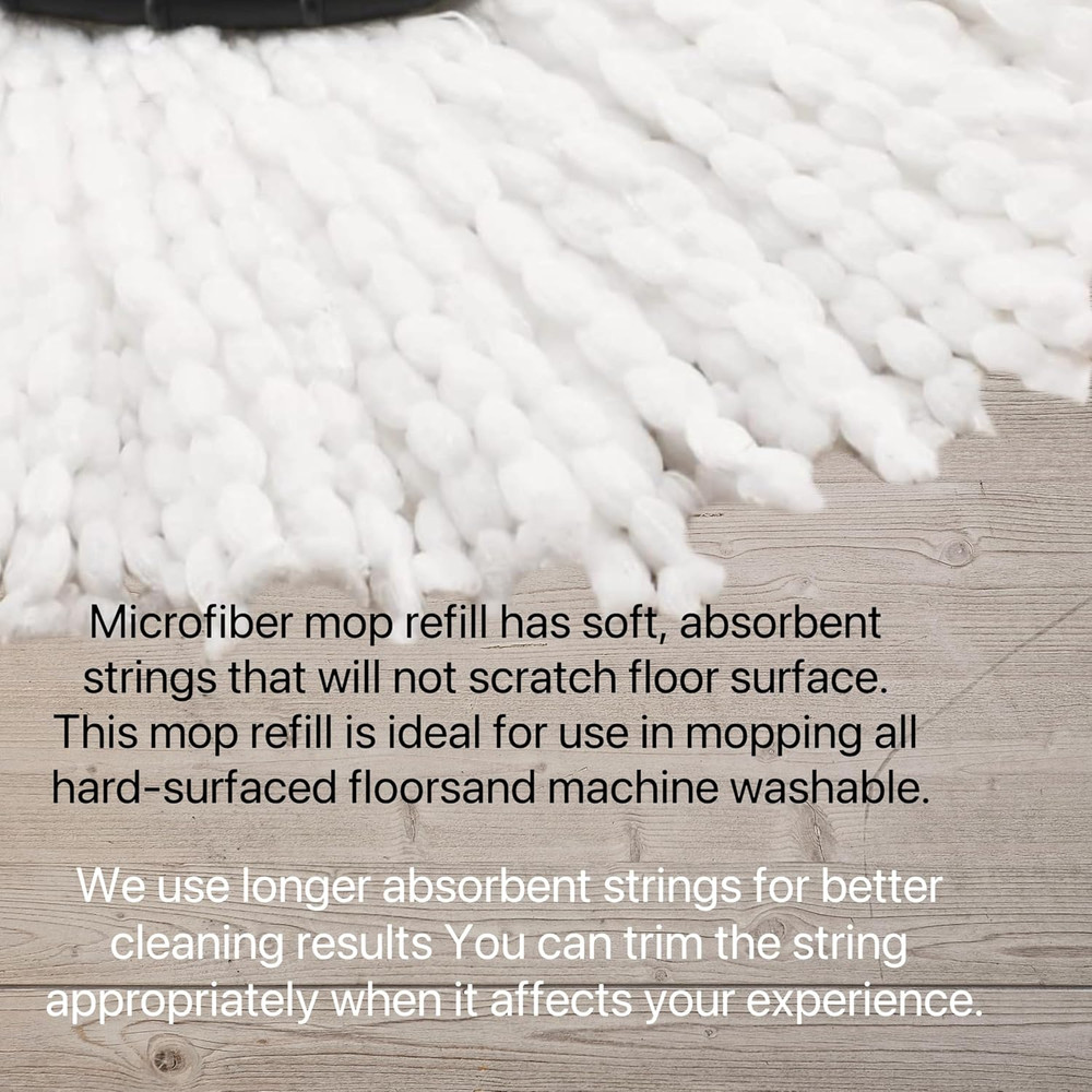 6 Pack Spin Mop Head Refill for Oceda Easywring 1 Tank Microfiber Floor Cleaning