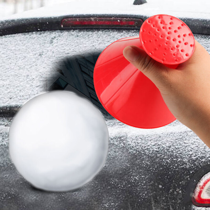 1Pc Magical Car Windshield Ice Snow Remover Scraper Tool Round Funnel Cone Red
