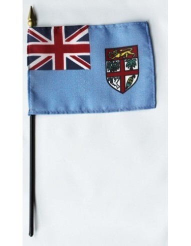 Fiji 4" x 6" Mounted Flags