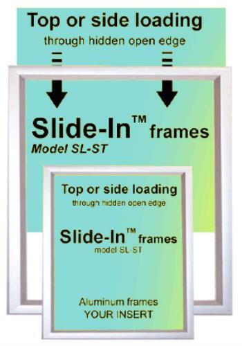 Wall Ad & Poster Slide-in Frames. Not for Buses.