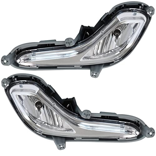 Fog Lights Assembly Replacement for 2012-2016 Accent with Bulbs & Harness