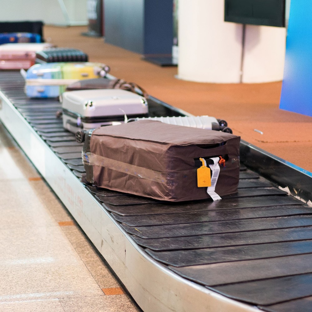 Suitcase Tags, Deep Green Leather Tags with Private Protection, 1 Pcs