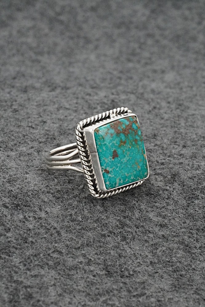 Turquoise & Sterling Silver Ring - Eugene Gruber - Size 7