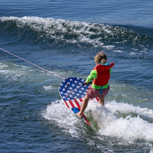 O’Brien Platform Trainer Waterski – 46″ Bamboo U-Platform Beginner with Flag