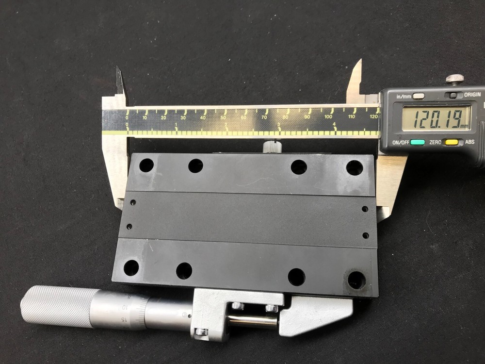 OptoSigma Linear Side Micrometer Translation Stage 65X120mm X-Axis Optic Stage