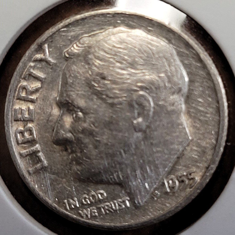 1955 Dime us Silver