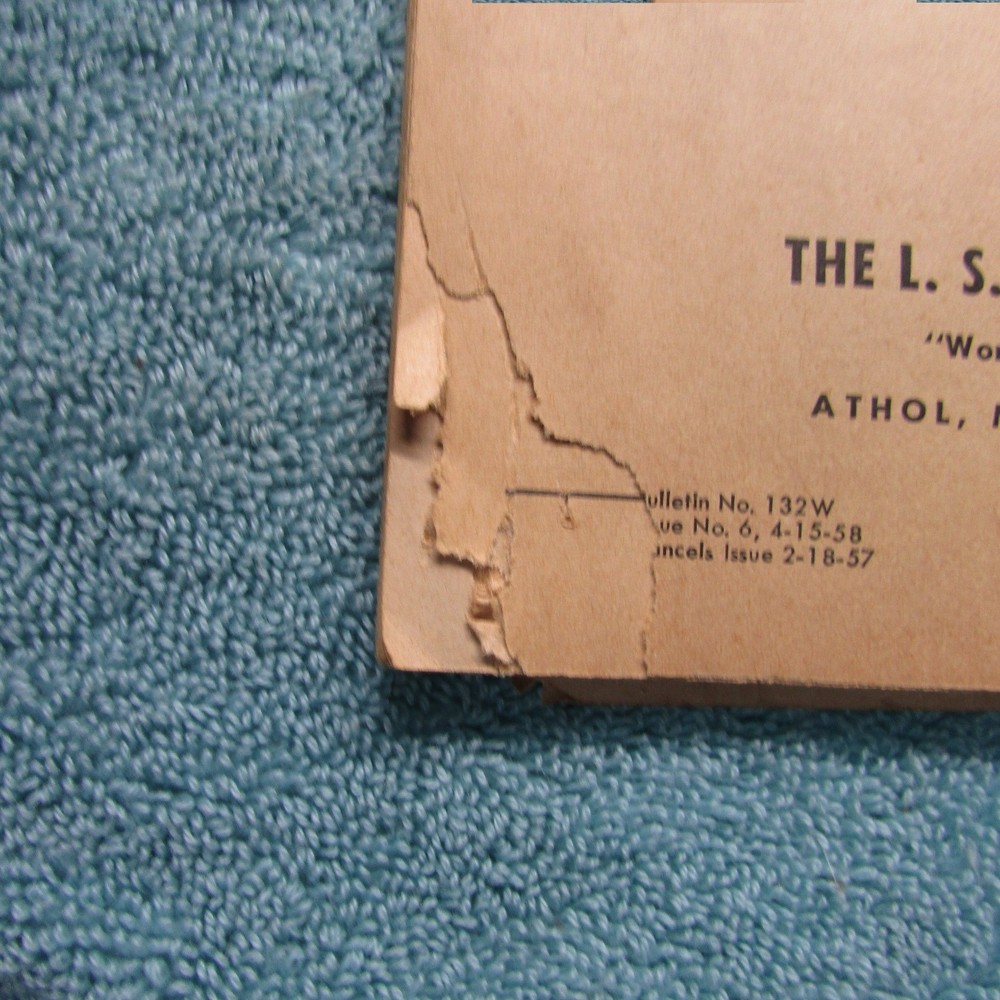 Starrett Tools Resale Net Price Book 1958