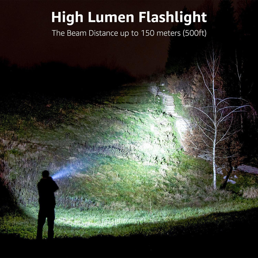 LED Flashlights High Lumens, Small Flashlight, Waterproof, Adjustable Focus Flas
