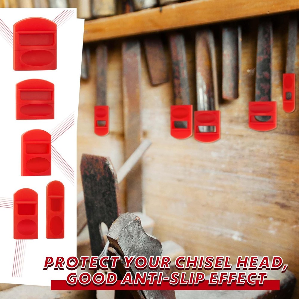 20 Pcs Soft Silicone Chisel Edge Guard Set Silicone Chisel Tip Tool Protector...
