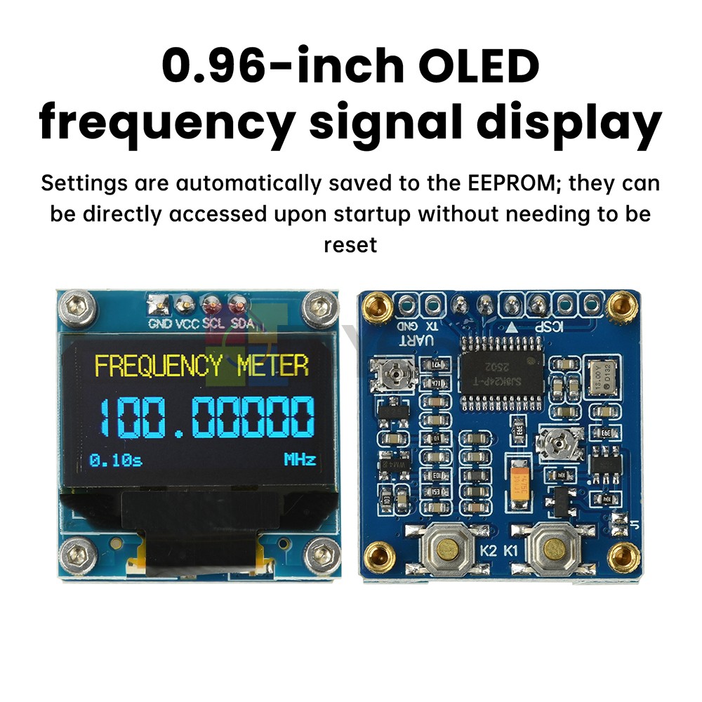 1KHz-100MHz RF Signal Frequency Counter 0.96inch OLED Display Frequency Module