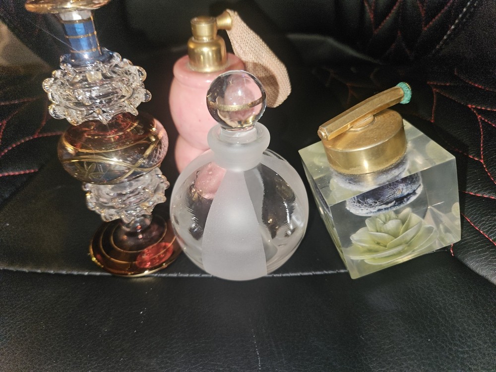 vintage empty perfume bottles lot
