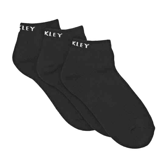 Oakley Ankle Solid Socks Men's Daily Socks Black Medium or Large (3 Pack)