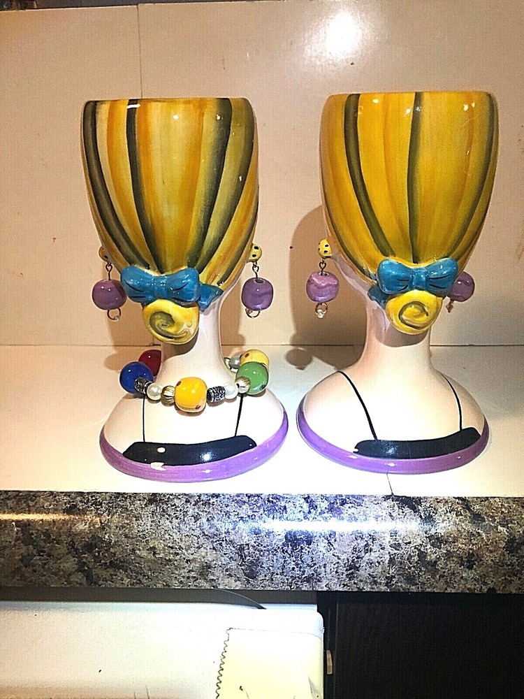 Bab's Head Vase & Woman Face Modern ceramic version