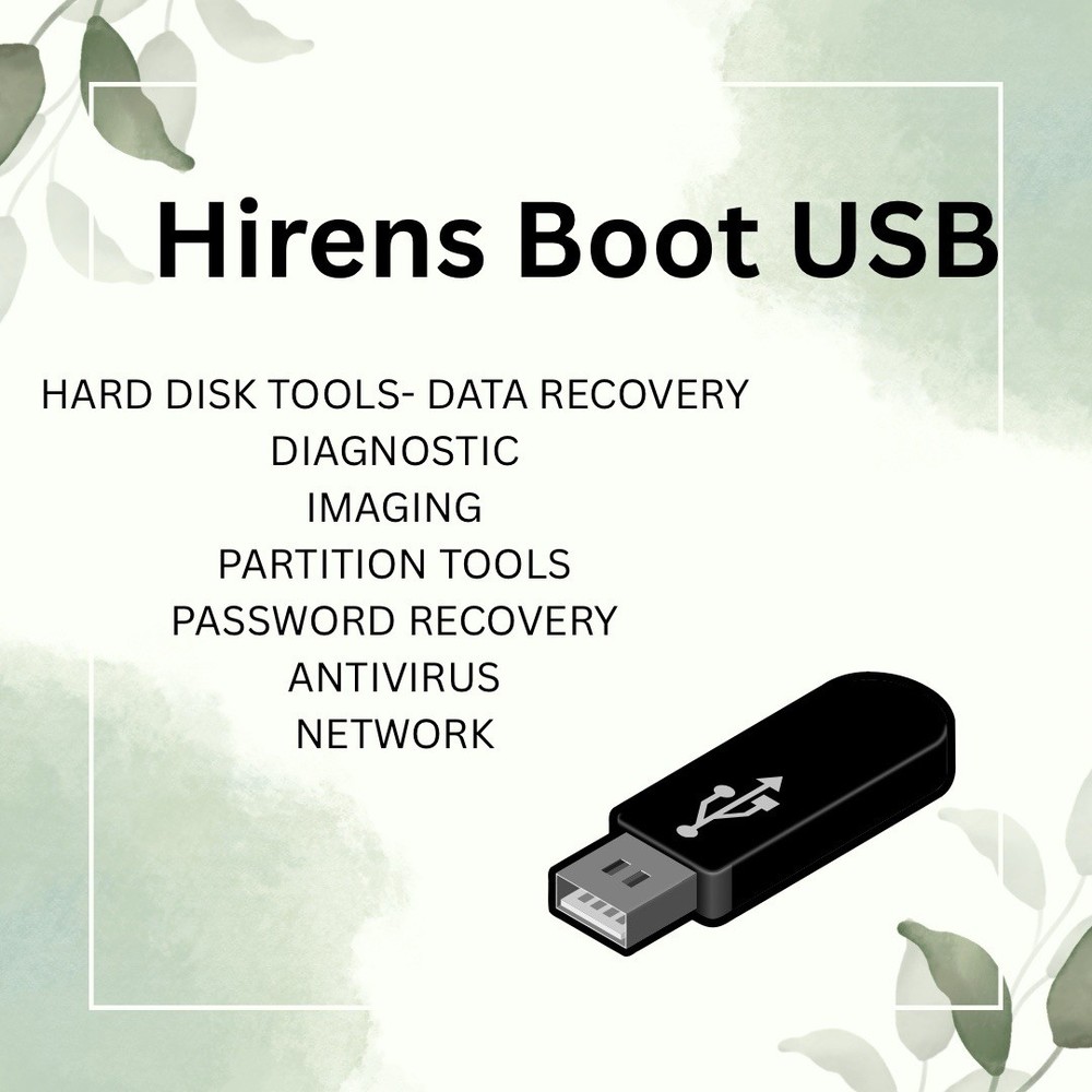 Hiren’s Boot USB Bootable Flash Drive System Repair Password Reset Imaging 2025