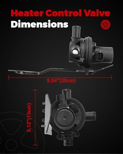 Heater Control Valve 3 Way Coolant with Mounting Bracket Compatible with Ram