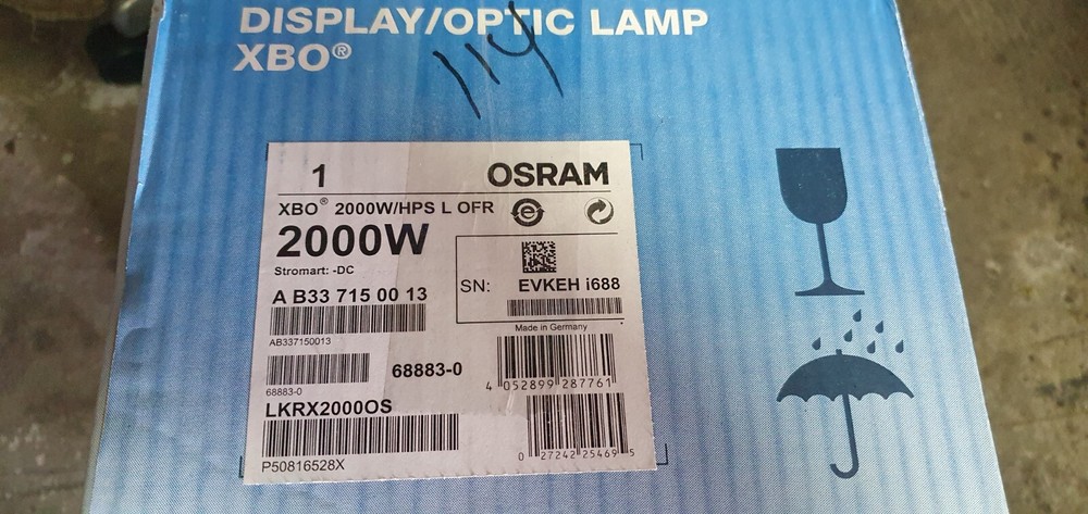 Xenon Short Arc Lamp 2000W