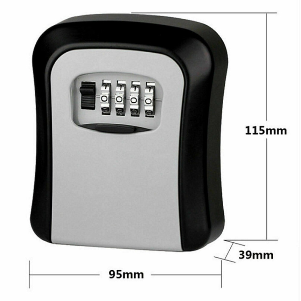 Key Safe Box 4 Digit Wall Mounted Outdoor High Security Code Lock Storage Home