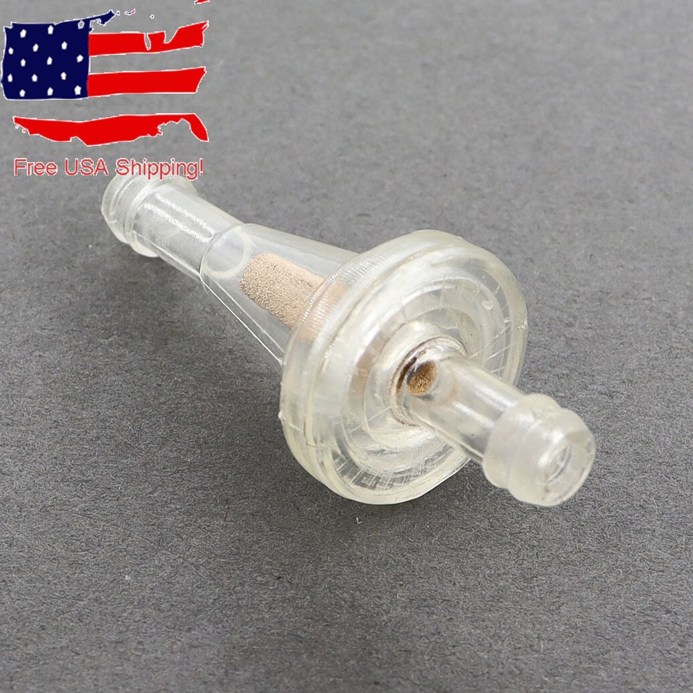 10x Universal Motorcycle Mini Engine Inline Carb Visual Fuel Filter 1/4" Line