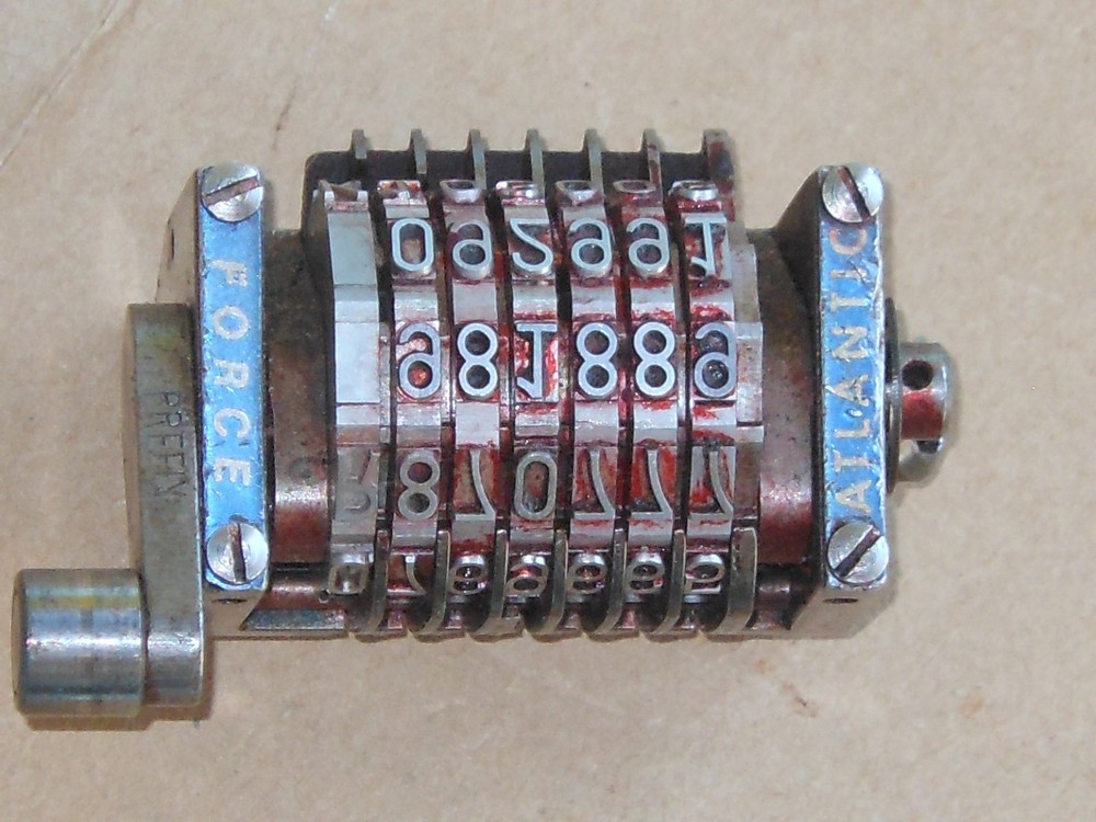 PRINTING PRESS 7 DIGIT ROTARY NUMBERING MACH.- STRAIGHT