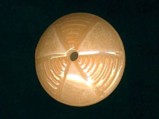 Pattern #5, Shape #11 China Whistle Antique Button ~ Harder To Find Pattern