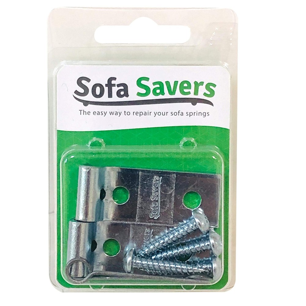 Taskar Sofa Zig Zag Spring Repair Brackets (2 Pack) Quantity: 2 Kits, Black