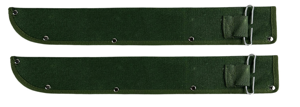 2 Pieces 19" Canvas Machete Sheath Cover Case Scabbard Belt Loop Olive Green