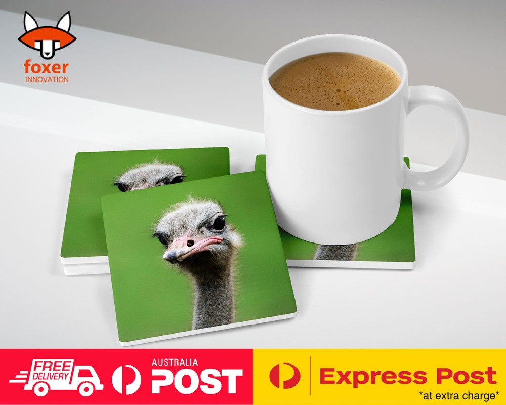 COASTER COFFEE DRINKING MAT|EMU OSTRICH BIRD #7