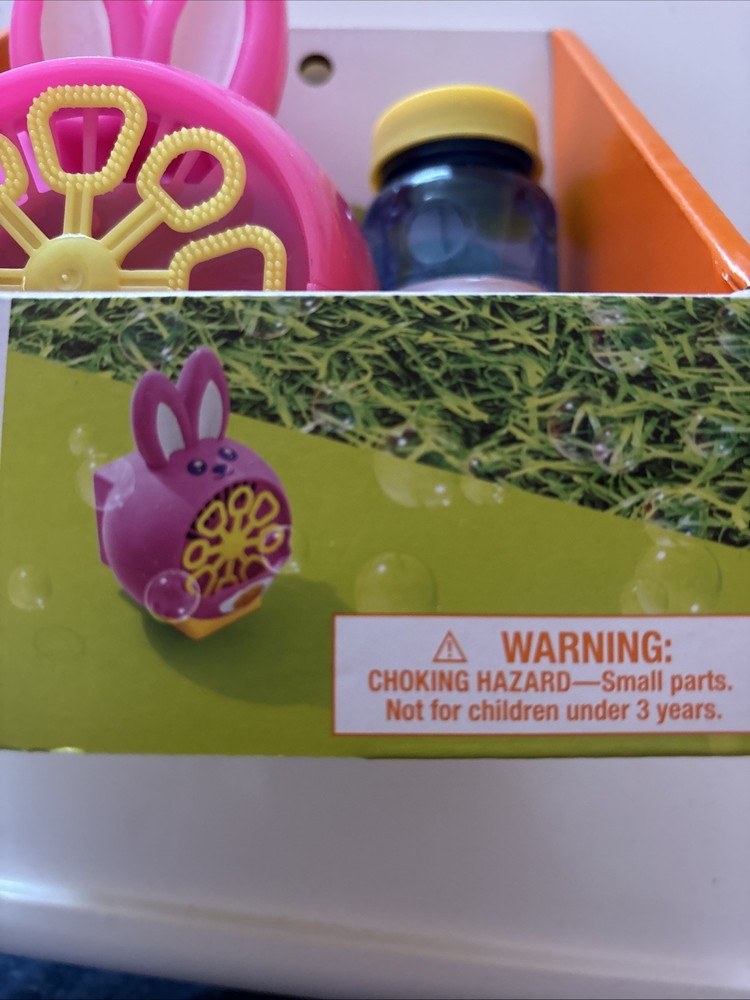 Sun Squad Pink Bunny Bubble Machine with Bubble Solution Brand New Ages 3+