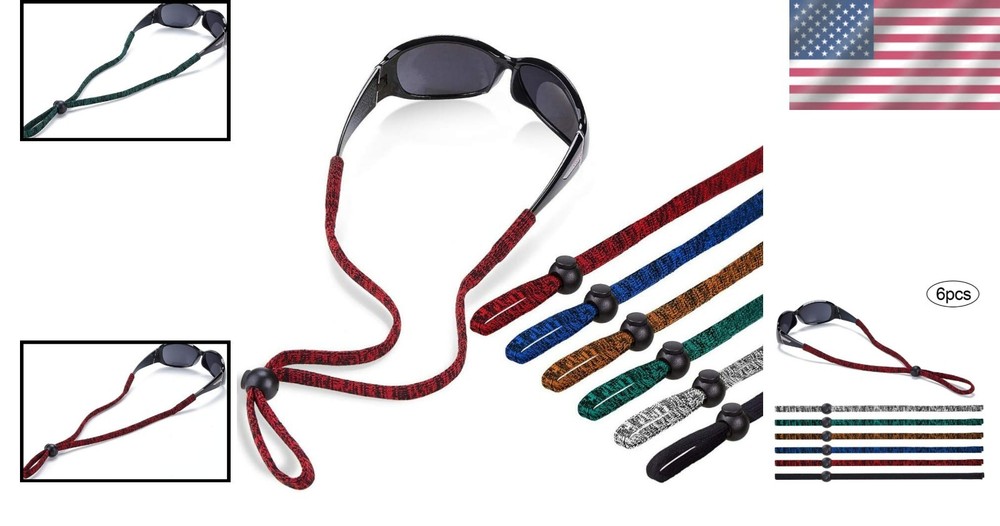 6-Pack Universal Eyeglass Lanyard - Adjustable Retainer Straps for All Styles