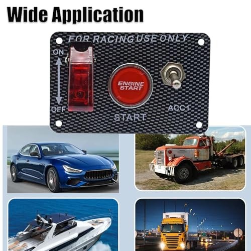 3-in-1 Universal 12V Racing Ignition Switch Panel 3 in 1 Ignition Switch Panel